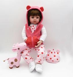 18" Realistic Newborn Baby Dolls Silicone Baby Gifts For Gir