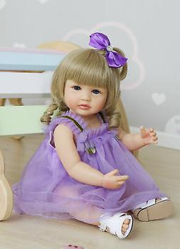 Full Body Silicone Girl Vinyl Baby Doll Newborn Cute Baby To