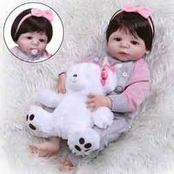 23" Reborn Baby Doll Full Body Silicone Handmade Realistic W