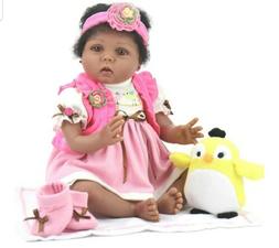 22 Inch African American Realistic Girl Doll