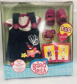 Baby Alive Outfit Adorable Denim Dress With Pacifier  And Sh