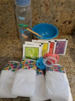 BABY ALIVE REFILL PACK 8 FOOD 8 DIAPERS , BOTTLE & 2  PACIFI