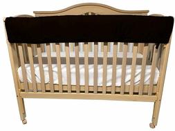 Baby Doll Bedding Solid Big Crib Rail Cover, Chocolate