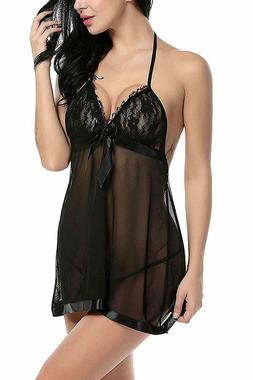 Baby Doll Lingerie Sleepwear Dress with G-String  for Women 