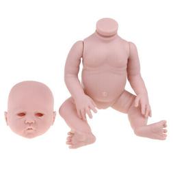 Blank Baby Girl Doll Full Kits with Head Arms Legs Body for 