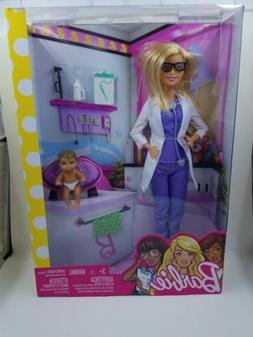Career Barbie Pediatrician Doctor Doll with Baby Doll Play S