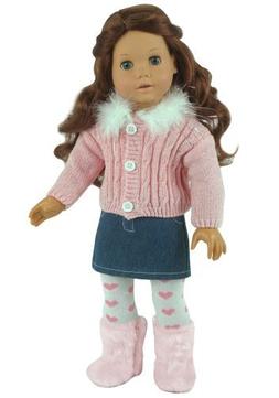 And More! Chenille Doll Sweater, Denim Skirt & Heart Doll Ti
