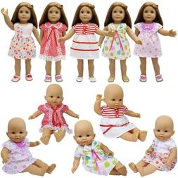 ZITA ELEMENT Baby Doll Clothes - 5 Sets Handmade Dresses Cut