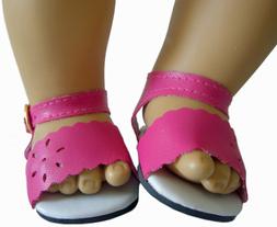 Doll Clothes fits Bitty Baby Hot Pink Sandals 2 5/8 by 1 1/2