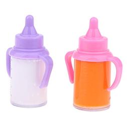 Prettyia Newborn Baby Doll Magic Feeding Bottle Milk Carrot 