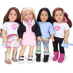 Sophia's 18 Inch Doll Sized Mix and Match Spring Set Blue an