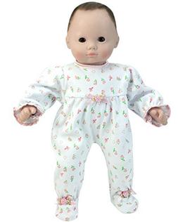 Sophia's 15 Inch Baby Doll Pajamas, Floral Print Doll Sleepe