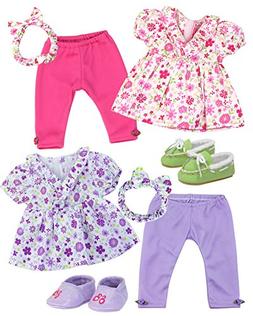 Sophia's Baby 15" Doll Twin Set with Two Complete Outfits of