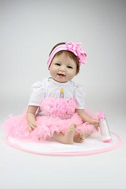 Newborn Baby Vinyl Silicone Newborn Doll For Birthday Gift F