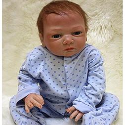 Boy 20" Lifelike Soft Silicone Vinyl Weighted Baby Toddler C