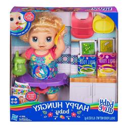 Baby Alive Happy Hungry Baby Blond Curly Hair Doll