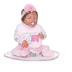 JFW-Realistic 23 inch Reborn Baby Girls Full Body Silicone V