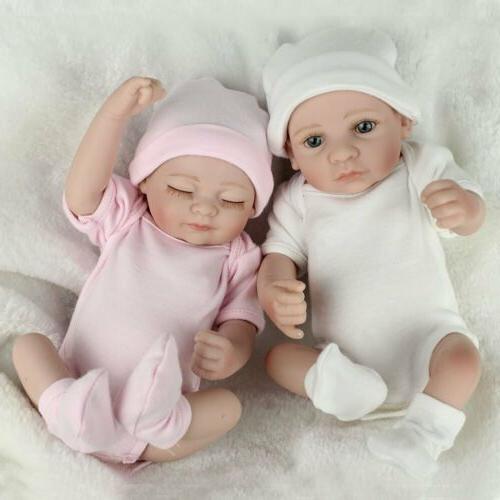 Lifelike Newborn Babies Full Body Vinyl Silicone Boy&girl Gi