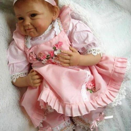 22" Lifelike Reborn Baby Doll Handmade Silicone Full Body Vi
