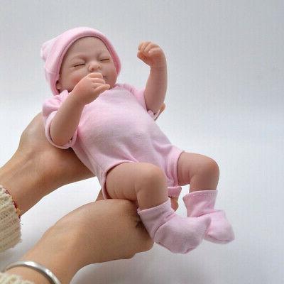 10'' Reborn Baby Doll Full Body Vinyl Silicone Sleeping Girl