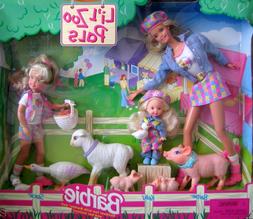 Barbie Li'l Zoo Pals Gift Set w Barbie, Kelly & Stacie Dolls