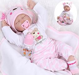 Lifelike Reborn Baby Doll Girl 22" Realistic Soft Vinyl Sili