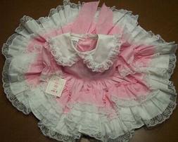 & Darlings Baby Girl 6 Mo Pink White Ruffle Lace Pageant Par