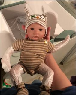 Newborn Baby Boy Doll Hand Painted Weighted Body  Approx. 16