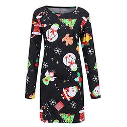 Fashion Women O-Neck Merry Christmas Vintage Cartoon Snowman
