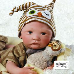 Paradise Galleries Hoot! Hoot! Preemie Boy Baby Doll that Lo