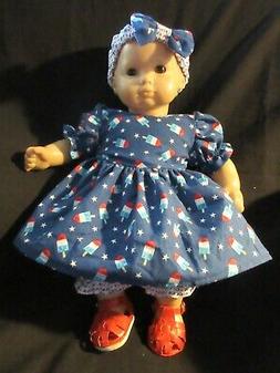 Patriotic Popsicle Dress 15" Doll Clothes Made To Fit Americ