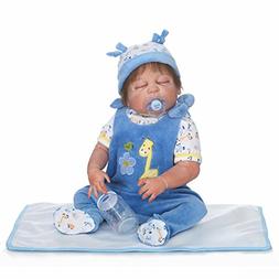 Full Silicone Baby Reborn Dolls Toys Fake Newborn Baby Boy W