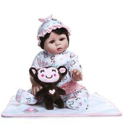 Full Body Vinyl Silicone Girl Doll Newborn Bath 11"