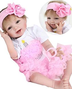 NPK Realistic Reborn Baby Doll Girl Newborn Baby Silicone Vi