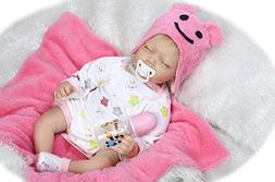 HUAPUDA Realistic Lovely Sleeping Reborn Baby Doll Silicone 