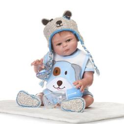 Reborn Baby Doll Full Body Silicone Boy Waterproof Lifelike 