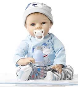 22 Inch Vinyl Silicone Babies Doll Newborn Real Baby Doll Cu