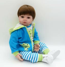 Silicone Vinyl Lifelike Baby Doll Boy 23" Newborn Dolls