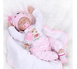 22 inch Reborn Baby Doll Soft Silicone vinyl Lovely Lifelike