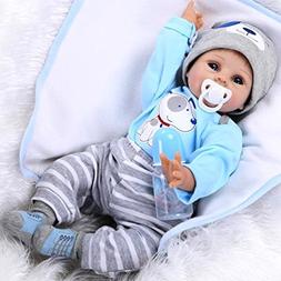 22 Inch 55 Cm Magnetic Pacifier Soft Silicone Blue Clothes V
