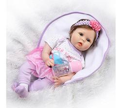 Girls Silicone Vinyl 22" Realistic Handmade Weighted Body Ey