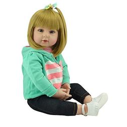 Realistic Looking 3-6m Newborn Baby Doll Long Yellow Fiber H