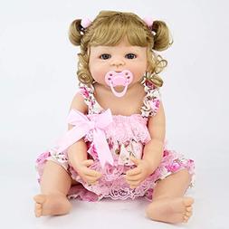 55cm Full Silicone Vinyl Reborn Baby Doll Princess Blonde Ha