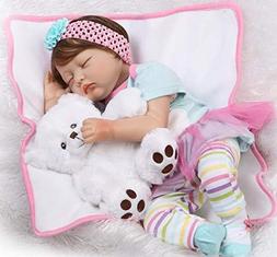 Pinky 55cm 22 Inch Sleeping Soft Vinyl Silicone Doll True Lo