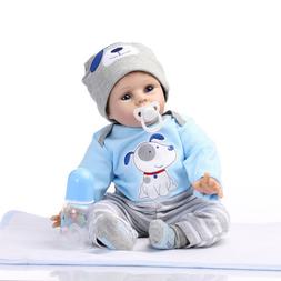 Soft Silicone 22 inch Lifelike Handmade Reborn Baby Doll Boy