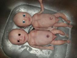 Twin silicone baby boys 13" open eyes eco 20