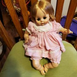 Vintage 1965 Madame Alexander 15 Inch Baby Doll.  Doll Cries