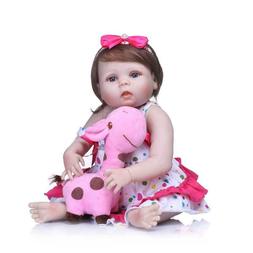 Waterproof Bath Doll 23" Full Body Silicone Vinyl Reborn Bab