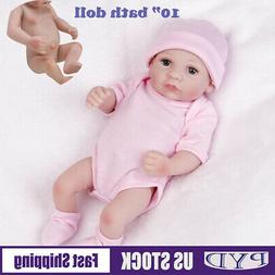 Waterproof Full Body Silicone Reborn Baby Girl Doll Realisti